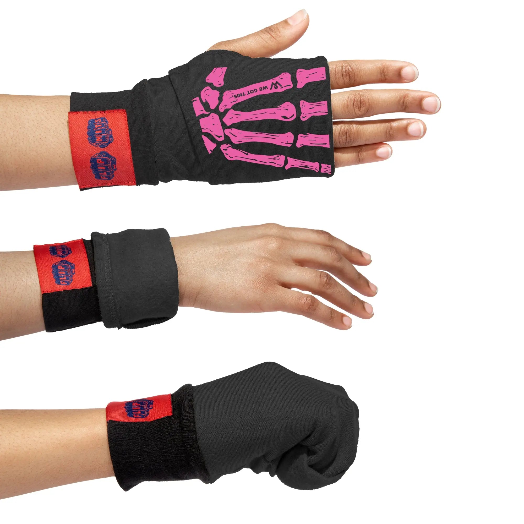 WGT PINK SKELLYHANDS FLIPMITS