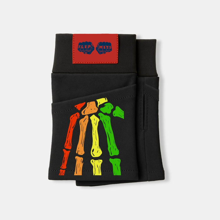 Rainbow Skellyhands — ALL-SEASON Flipmits